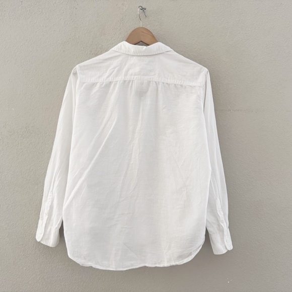 Frank & Eileen Eileen Shirt Womens Small White Classic Minimalist Chic Coastal - Picture 5 of 12